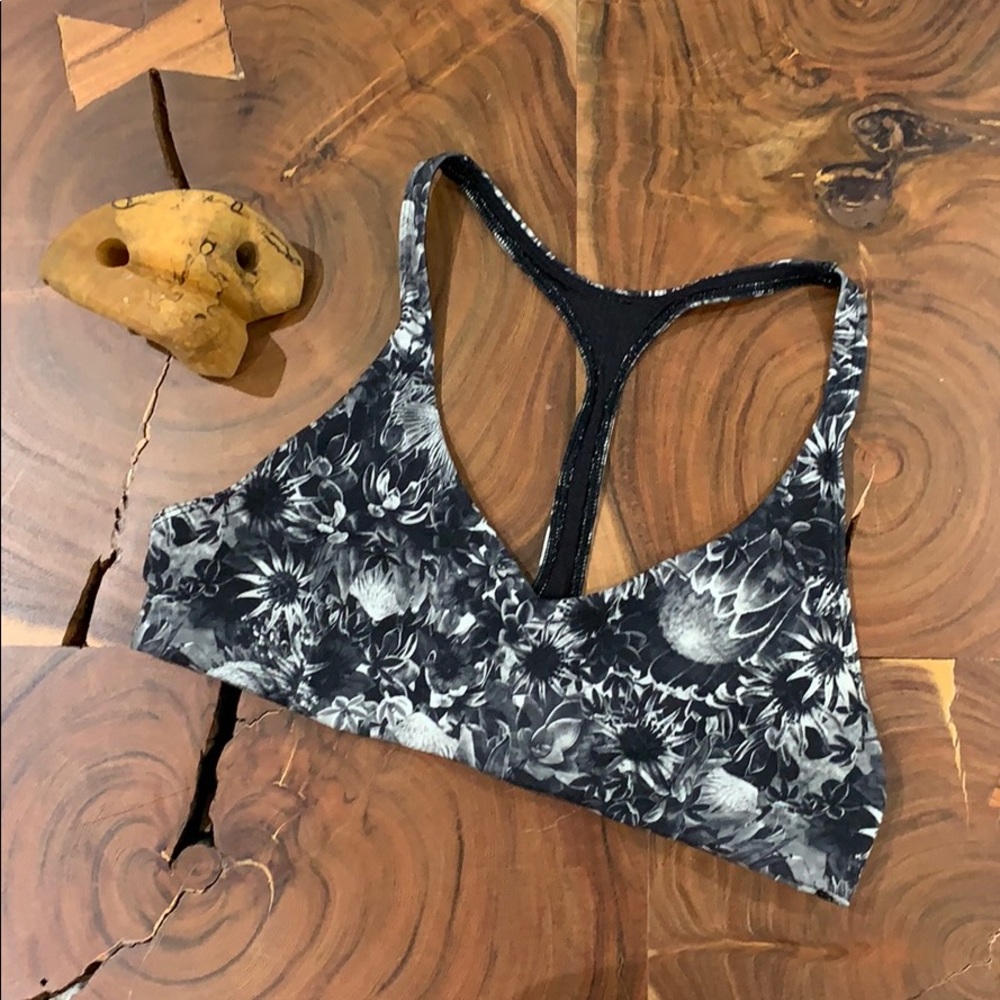 Racer back floral lululemon bra